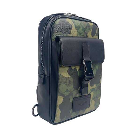 NEW Coach Mens Signature Camo Track Pack Backpack CL944 - Picture 7 of 8